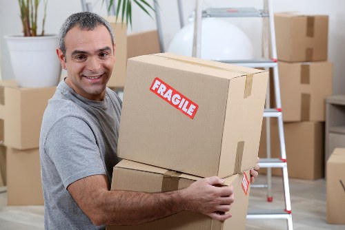 House removal team preparing a local move in St Jamess