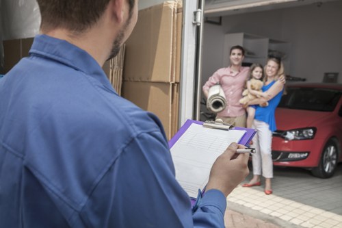 Unpacking boxes and setting up a new property in St Jamess