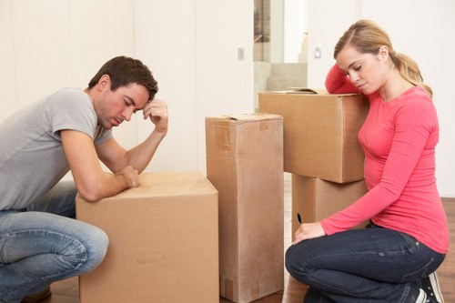 Packing boxes and furniture for a St Jamess removals van service