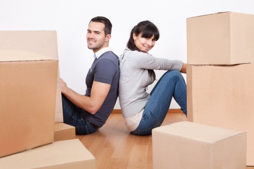 Local movers loading furniture for a property in St Jamess
