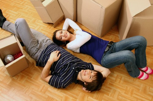 Packed moving van prepared for removals in St Jamess